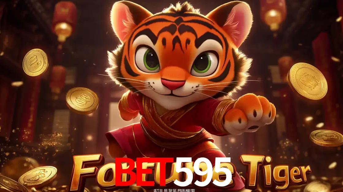 O carismático mascote do jogo de slot Fortune Tiger, um tigre fofo em pose de artes marciais, pronto para trazer sorte e multiplicadores de ganhos no cassino online bet595.